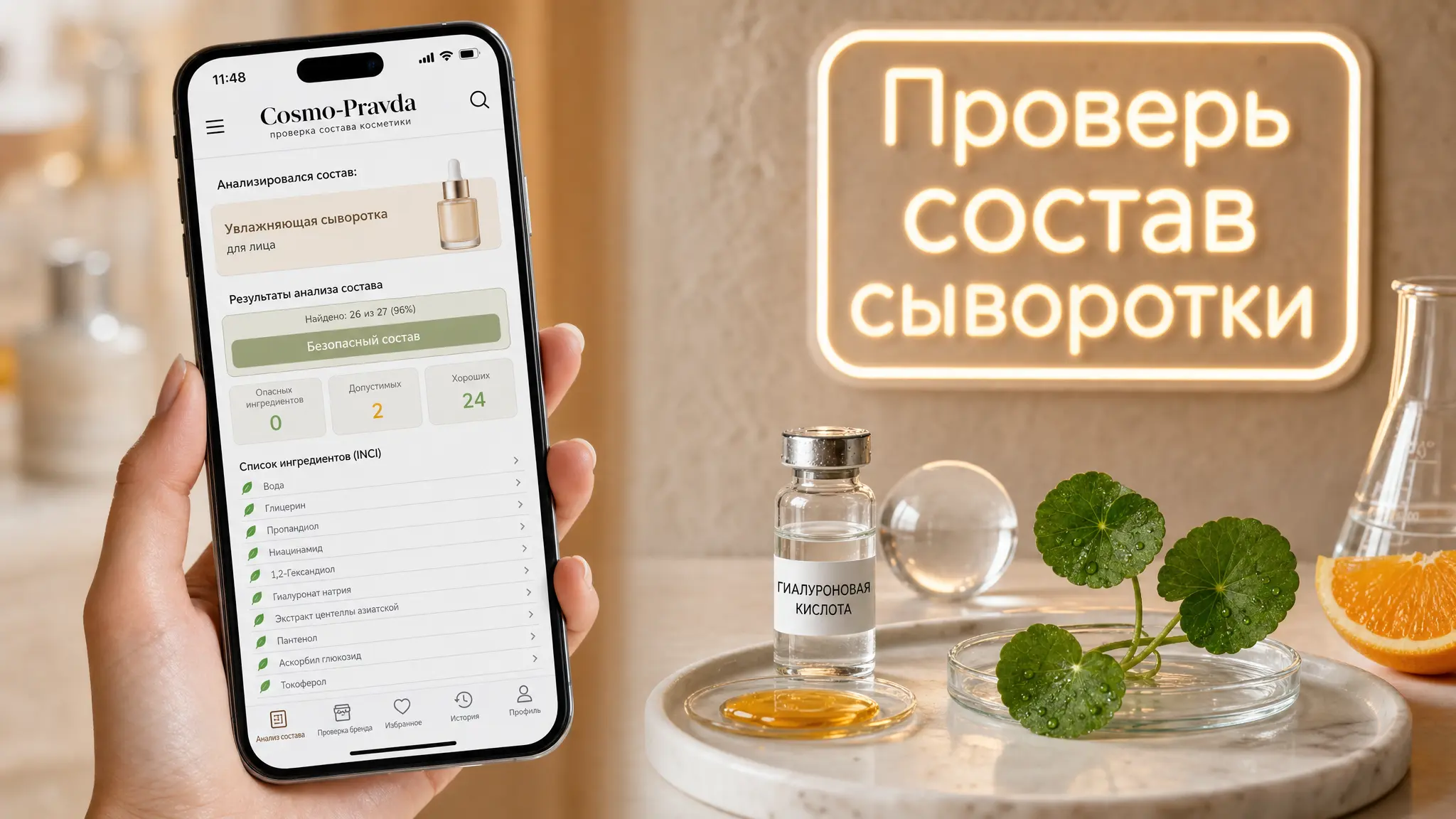 Изучаем состав сыворотки для лица по международной номенклатуре косметических ингредиентов (INCI) для выбора лучшего ухода