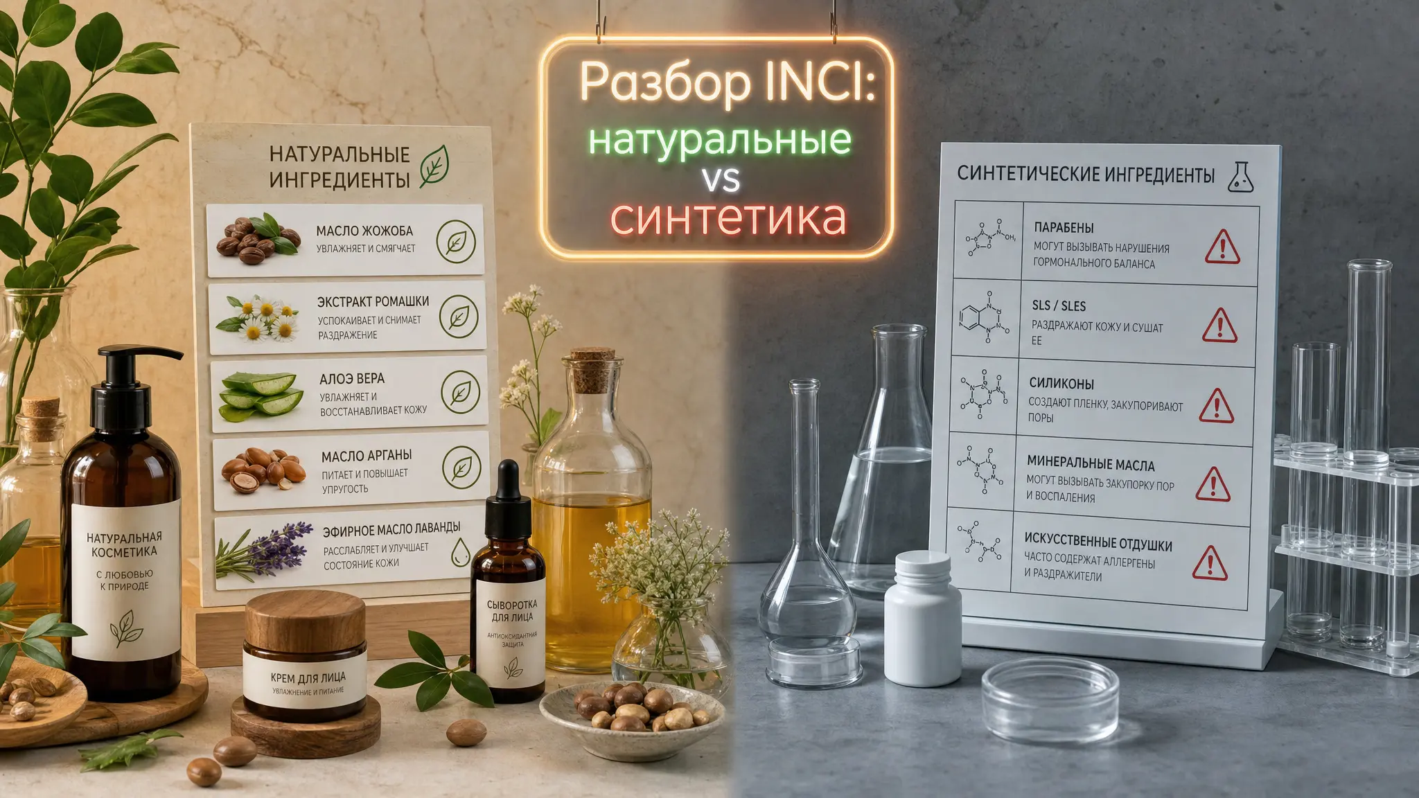 Разбор состава косметики: как отличить натуральные компоненты от синтетических, изучая маркировку INCI
