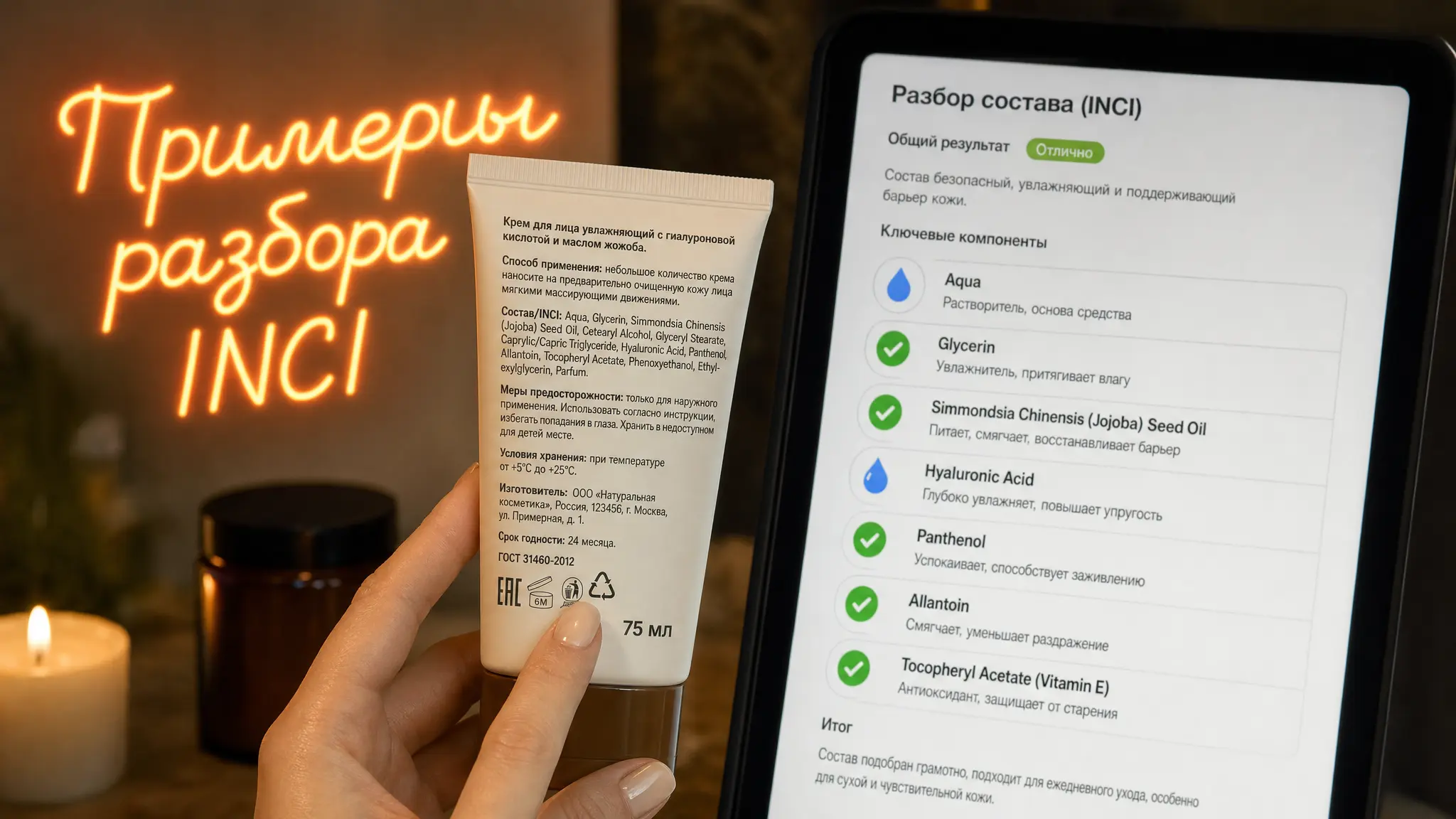 Примеры расшифровки состава косметики по международной номенклатуре INCI для осознанного выбора продуктов