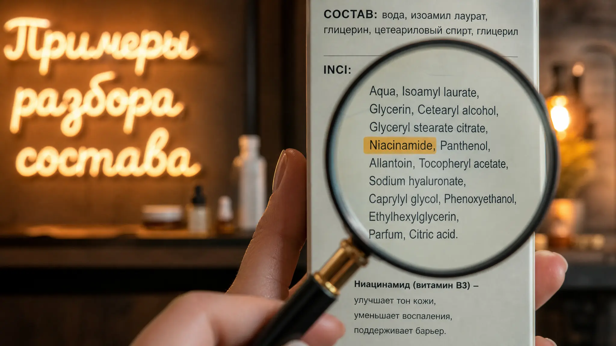 Пример разбора состава косметики на комедогенность для осознанных покупок
